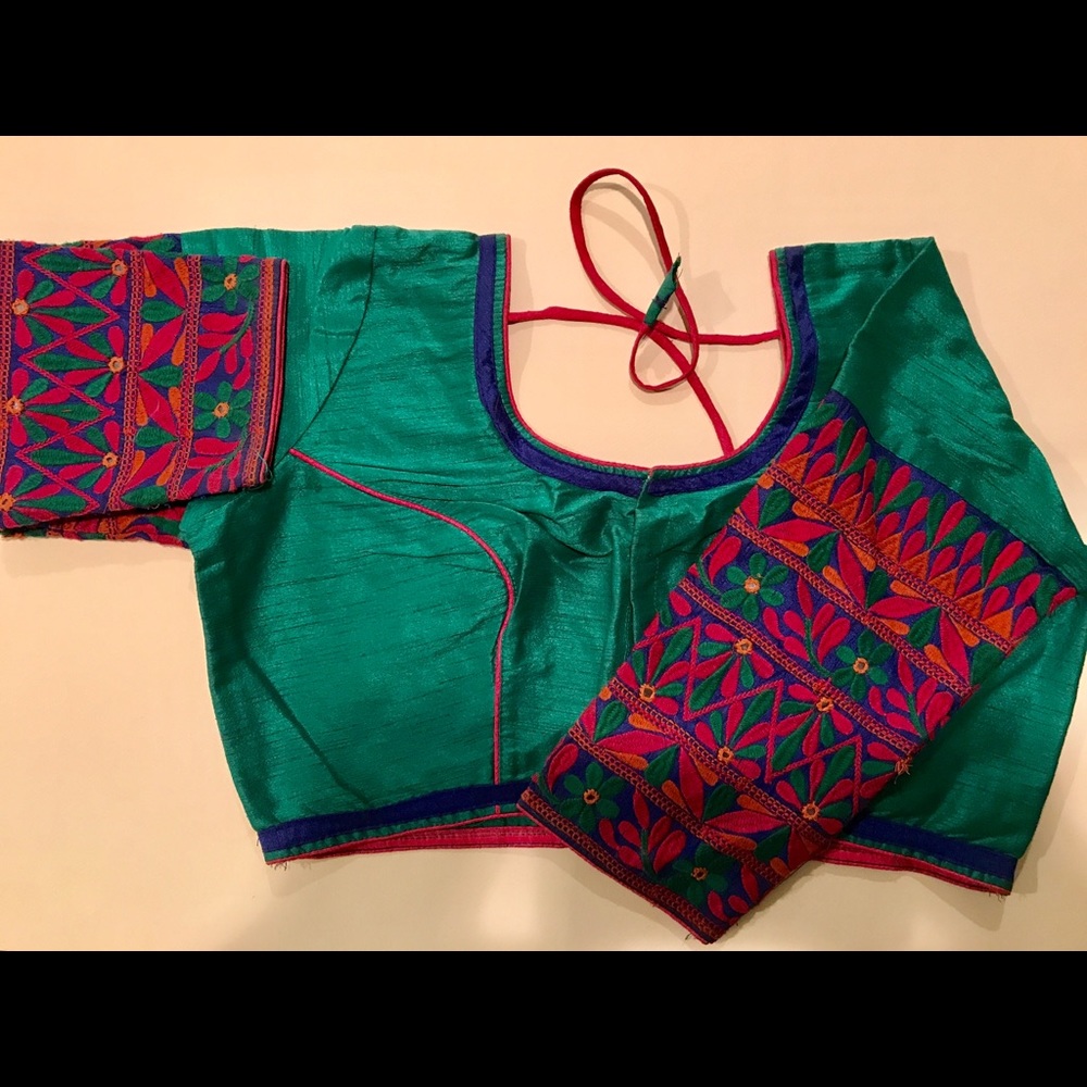 Art silk embroidery blouse